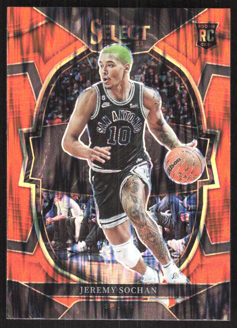 1291H 2022-23 Panini Select #86 Jeremy Sochan Orange Flash Prizms