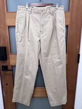 Callaway Golf Sport Pleated Pants Beige 36x30 100 Cotton Men's Golf