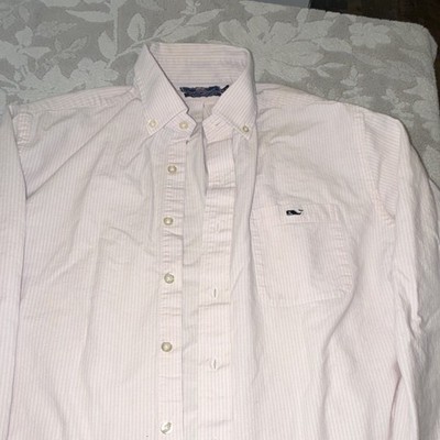 Vineyard Vines Tucker Slim Fit Button-Up Shirt Men's L Pink/White Stripe