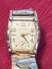 Vintage Bulova L4 Mens Wristwatch For Parts Missing Crown AS IS