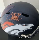 TERRELL DAVIS Signed Autographed Broncos Full Size Replica Eclipse Helmet