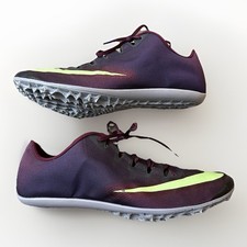 Nike Mens Zoom 400 Track Shoes no Spikes Size 12 Purple Lime Sprint AA1205-500