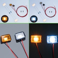 JUWUBA 2pcs LED 3V Lampada di Contorno Luci Tetto per 1/14 Tamiya RC Camion Auto CDD-010