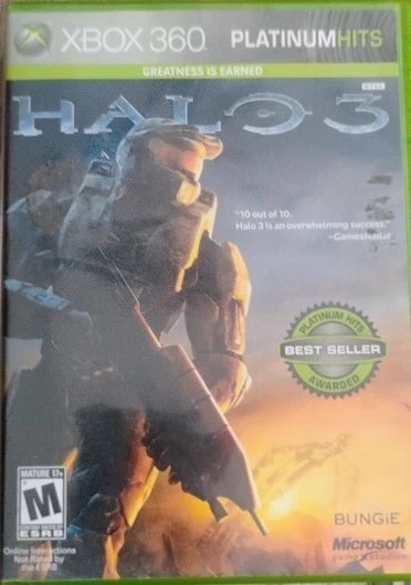 Halo 3 (Xbox 360) Video Game Includes Case & Insert 2007 Working Good  Condition