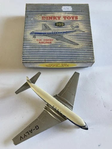 Vintage Diecast Dinky Toys #702 BOAC De Havilland Comet Jet Airliner, Repro Box