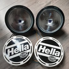 2 Hella Luminator  Frontscheinwerfer  220 mm Schwarz mit Kappen