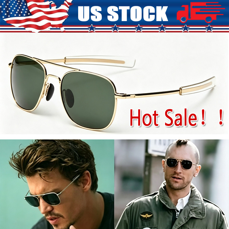 Aviator Sunglasses Premium Military Pilot Ultraviolet Mens Polarized Sunglasses
