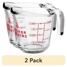 (2 pack) Anchor Hocking Glass Measuring Cup, 1 Cup