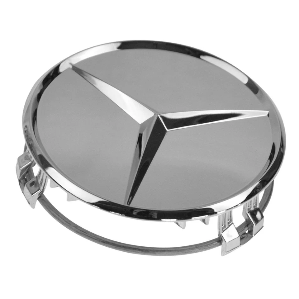 OEM Wheel Center Cap & Raised Star Chrome LH RH Front Rear for Mercedes Benz - Image 4 of 4