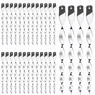 30 Pack Bird Deterrents - Reflective Scare Rods for Garden, Repels Woodpeckers,