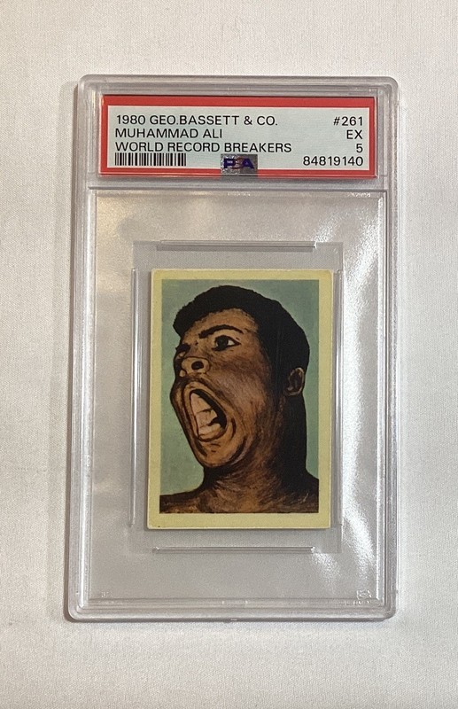 MUHAMMAD ALI CASSIUS CLAY 1980 GEO BASSETT WORLD RECORD BREAKERS #261 PSA 5