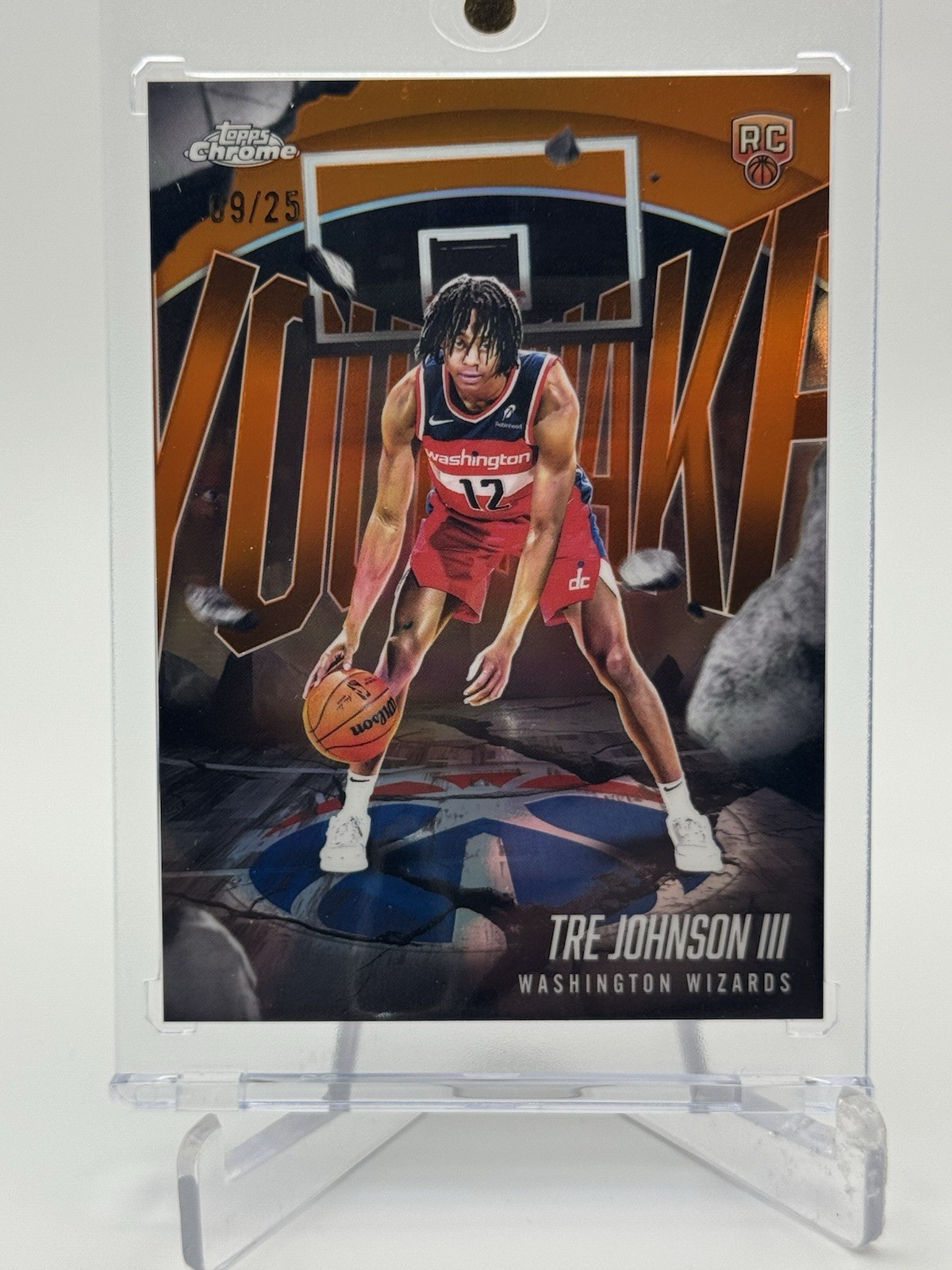 2025-26 Topps Chrome  Youthquake Tre Johnson YQ-6 Orange Refractor /25 