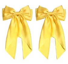 Hair Bows for Women,Yellow Bow Hair Clips for Girl Hair Bows Barrette Metal