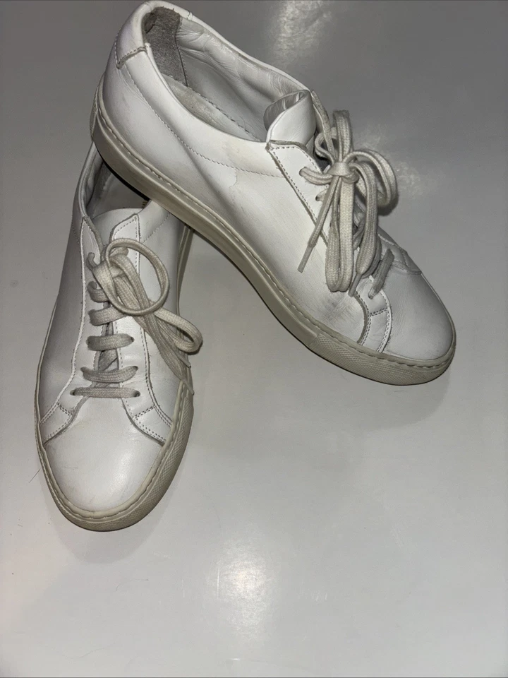 Common Projects Cuero de Aquiles Blanco 36EU 6/6.5US Mujer Bajo Foto 4 de 4