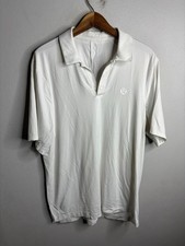 Lululemon Polo Shirt Mens XL White Golf Athletic Performance Big Logo