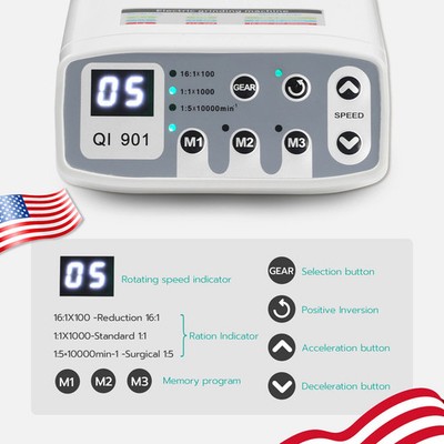 Dental LED Brushless Electric Micro Motor Internal Spray CA 1:1/1:5/1:4.2