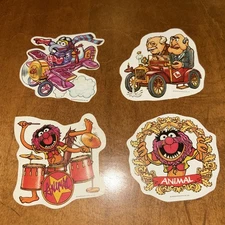 Vintage Muppet Sticker Lot Animal, Gonzo, Statler & Waldorf Henson 1981 Taktik