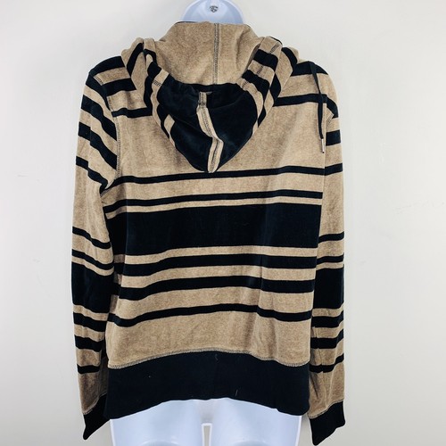 Calvin Klein Performance Womens Sweatshirt sz L Black Tan Hooded Quick Dry - Picture 2 of 11