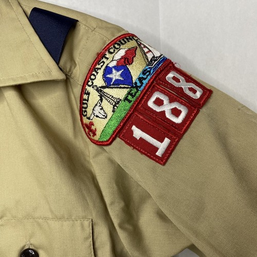 Vintage Boy Scouts of America BSA Uniform Shirt Jugend große Aufnäher kurzärmelig - Bild 6 von 13