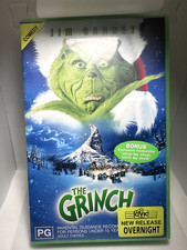 The Grinch, Jim Carrey, VHS Tape, Vintage Video, Movie, PG 2000