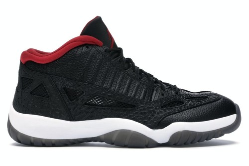 Air Jordan Mens 11 Retro Low IE Black Varsity Red Size 7.5