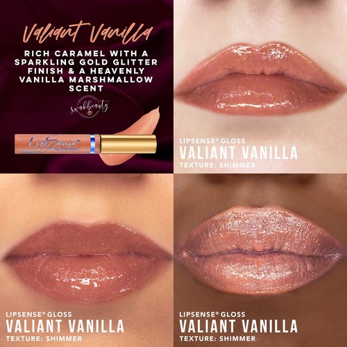 LipSense VALIANT VANILLA Special Ed Midi taglia 0,2 oz lucidalabbra profumato SeneGence - Foto 2 di 4