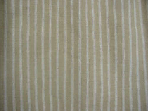 Khaki and Cream Homespun Ticking Valances Farmhouse Valances Country Valances - Picture 4 of 4