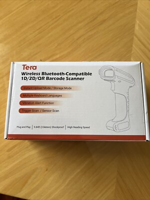 New In Box Tera Pro 8100 Industrial Wireless Barcode Scanner 2D QR 1D Bar