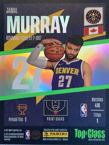 Jamal Murray Winner - 188 - Nuggets - 2024 Top Class NBA - Picture 2 of 2