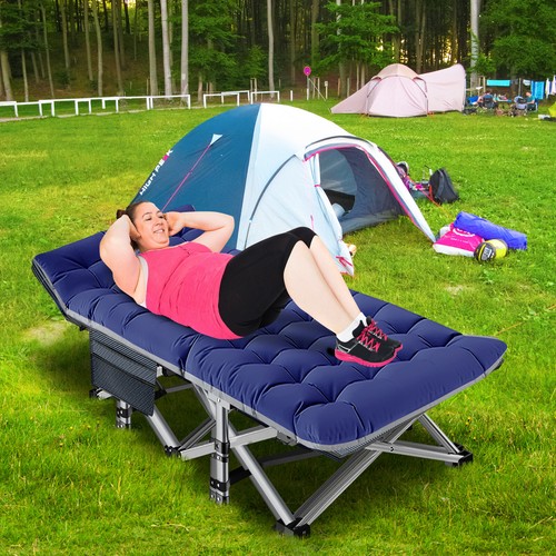 Oversized XXL Adults Folding Sleeping Cot Guest Bed Camping Portable Cots 32in - Picture 41 of 42