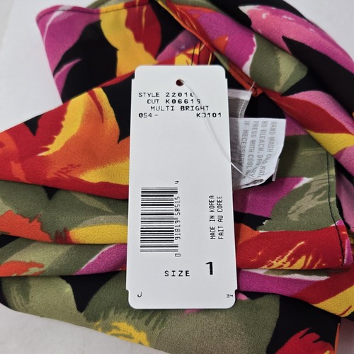 Vintage Scarf JONES NEW YORK Designer 35“ Elegant Floral NWT NOS - Picture 4 of 5