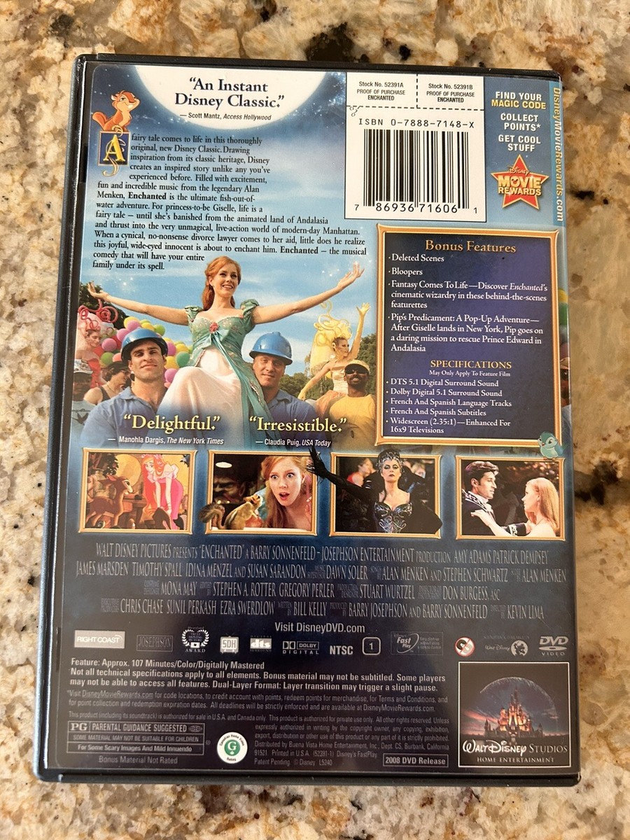 Enchanted (DVD, 2007) With Bonus DVD 786936716061| eBay