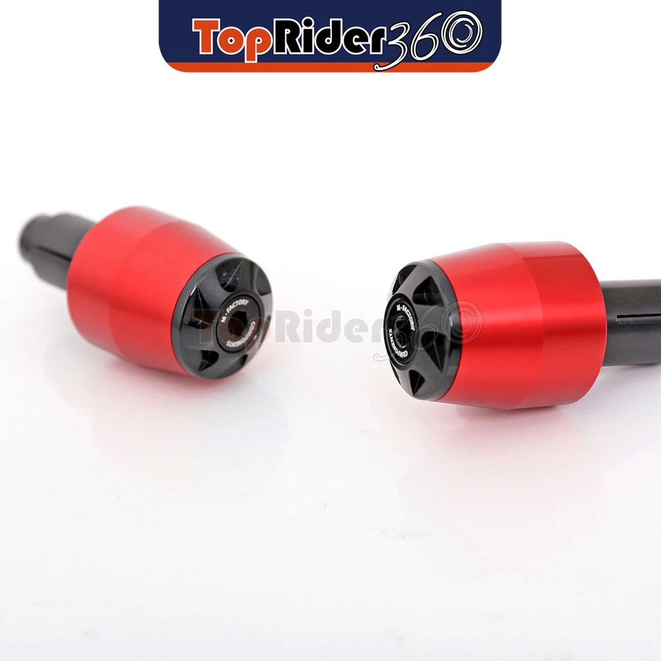 RED CNC Bar End Sliders BE2J For Ducati 848 / EVO / S / R 07-14 13 12 11 10 09 - Image 3 of 4