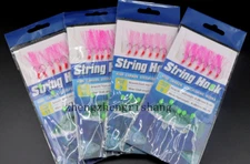 5/10Pack Sabiki Bait Rigs 6 Hooks Saltwater Mackerel Fishing Lure Size 8#-16#