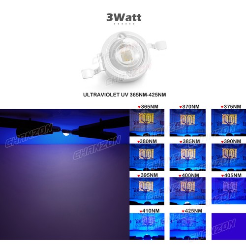 3W 5W 10W 20W 30W 50W 100W High Power Uv Ultraviolet Smd Led Chip Bulb Diode - Picture 8 of 14