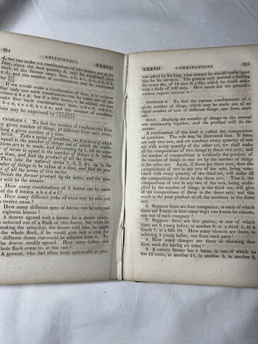 1842 Nordamerikanische Arithmetik Frederick Emerson Mathematik Schulbuch Mathematik - Bild 8 von 11