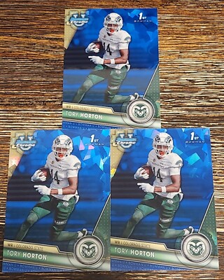 (3) Tory Horton 2023 1st Bowman Chrome U Sapphire REFRACTOR (RC) - SLEEPER!