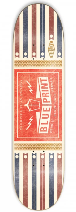 BLUEPRINT skateboards deck 8" RARE quality BRADY PRO DECK