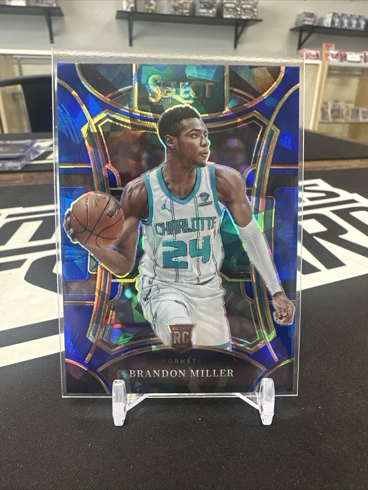 2023-24 Select Brandon Miller Mezzanine Blue Cracked Ice Prizm Rookie RC #332