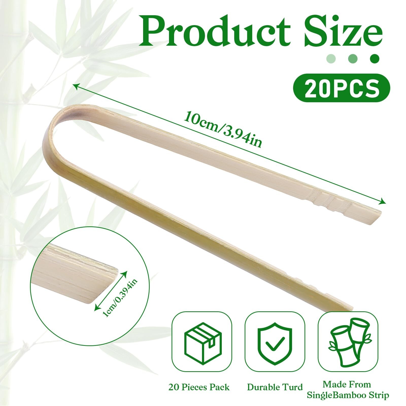 20 Pcs Mini Wooden Tongs Disposable Cooking Utensils Bamboo Tongs Disposable ...