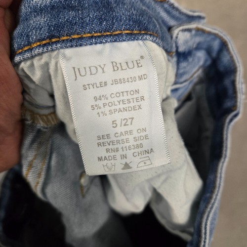 Judy Blue Jeans Mujer 5/27 (27x26) Azul Envejecido Calce Relajado JB88430 - Imagen 8 de 9