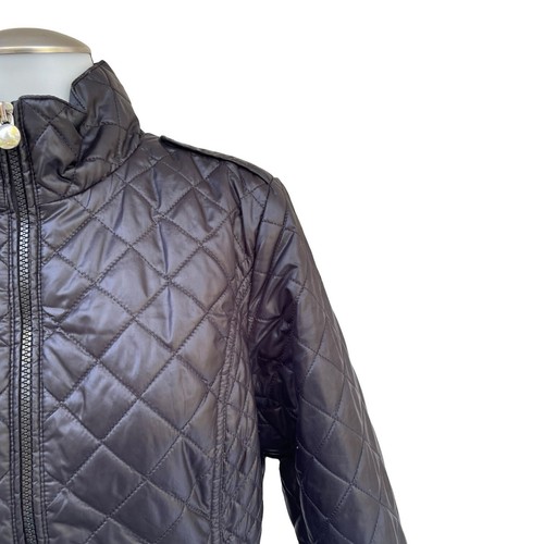ROZ & ALI Womens S Quilted Puffer Jacket Mid Length Coat Lightweight Full Zip - Bild 13 von 24