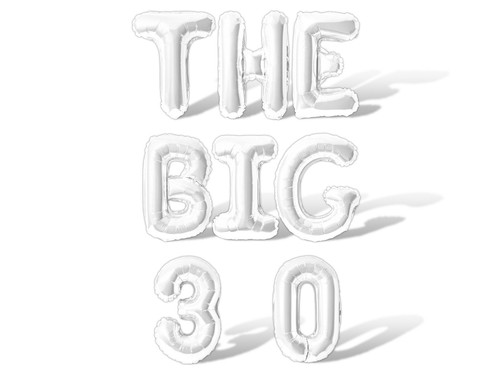 THE BIG 3 0 Letter Balloon Banner - 30th Birthday Party Decoration, 30 Years Old - 第 46/55 張圖片