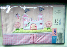 Cloth Diaper Stacker Just Born Girls Pink Princess Castle Holds 3 Dozen New C