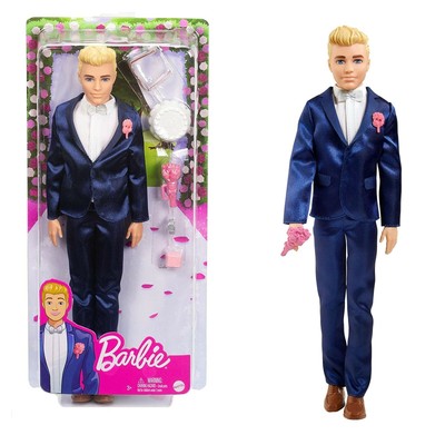Muñeca Barbie Ken Novio Rubio Con Esmoquin Juego para Niña