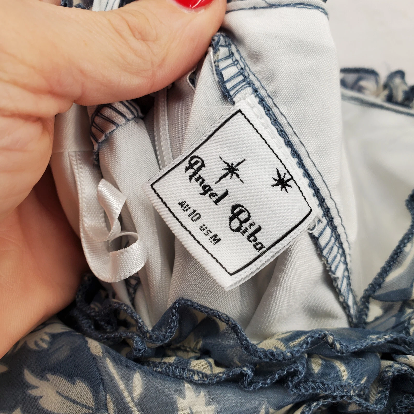 OFF WHITE ANGEL BIBA abito tubino donna medio midi a strati floreale zip posteriore senza maniche