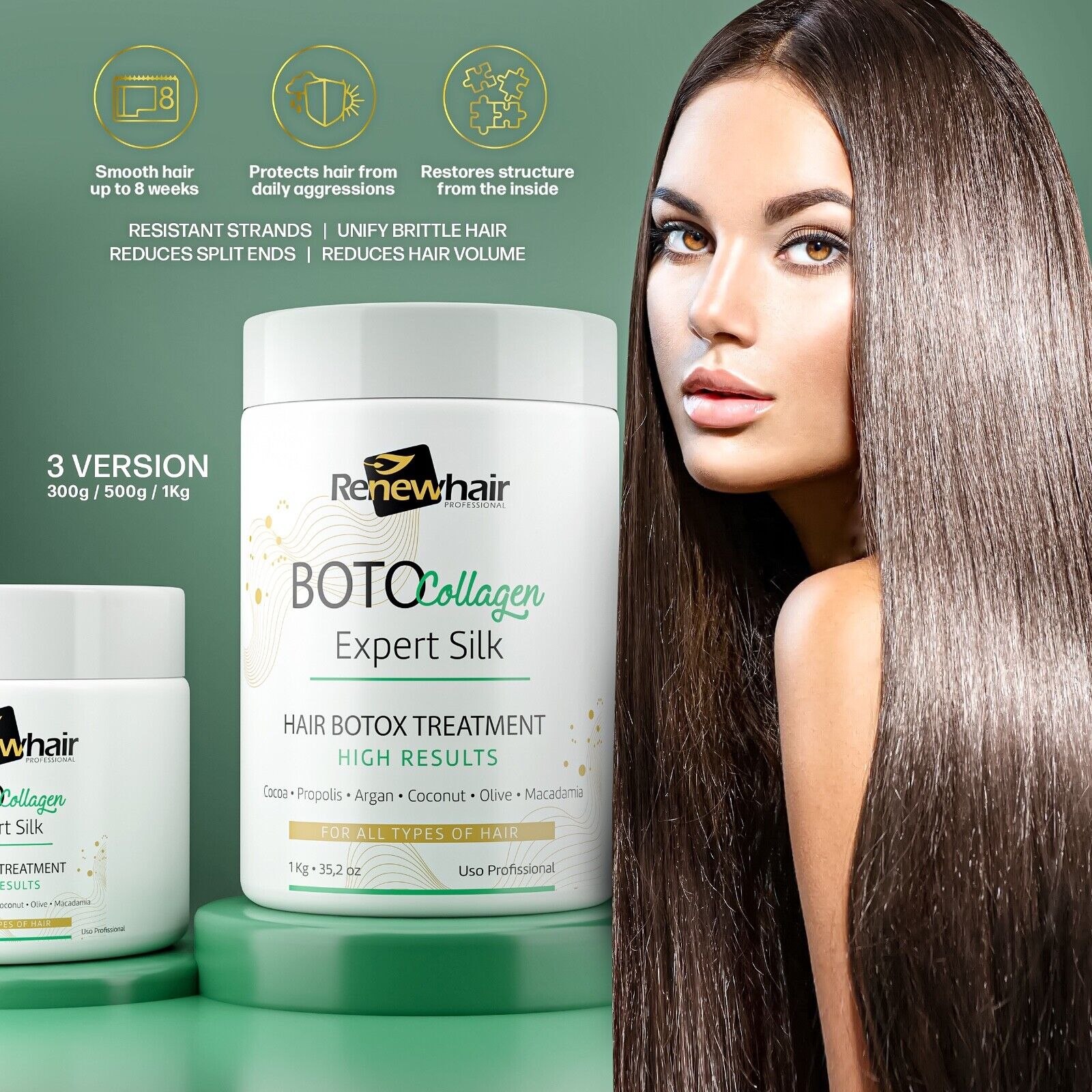 HAIR BOTO Expert Silk Hair Treatment Ant-frizz and Volume Reduce Collagen |  eBay