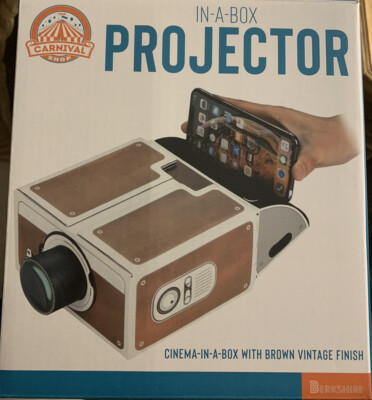 NEW Carnival Shop Projector In A Box Brown Vintage Finish IOS and Android Compat