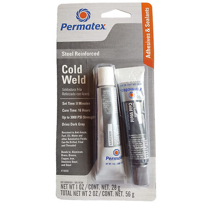 Permatex Cold Weld Bonding Compound 2oz (1oz Resin & 1oz Hardener Tubes) 14600