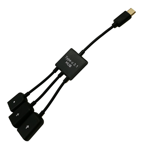 Cable Adaptador USB-C Tipo C Host HUB a 2 USB Hembra Smartphone Tablet Android